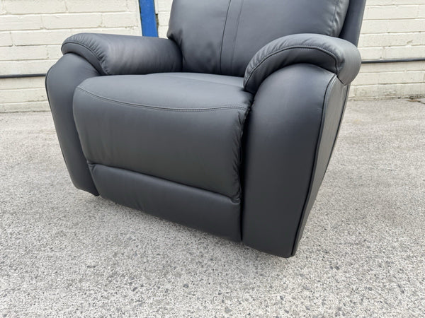 LA-Z-BOY WINCHESTER LEATHER MANUAL RECLINER ARMCHAIR - Black3