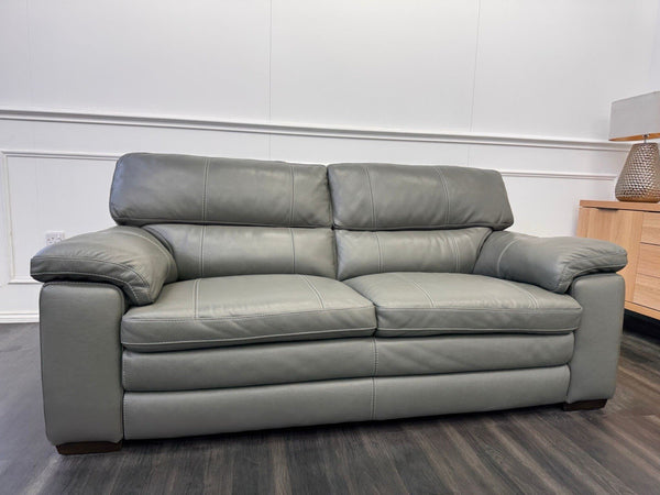 Furniture Village Cozee 2.5 Seater Sofa in Grey Pure Leather0