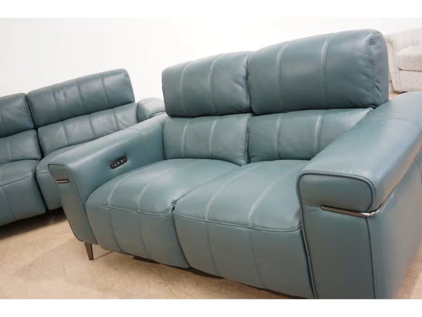 Furniture Village Homestage Lake Green 3 & 2 Seater Sofa Set Power Recliner3