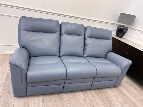 Parker Knoll Hudson 23 Roma Storm Leather Static 3 Seater Sofa RRP £41609