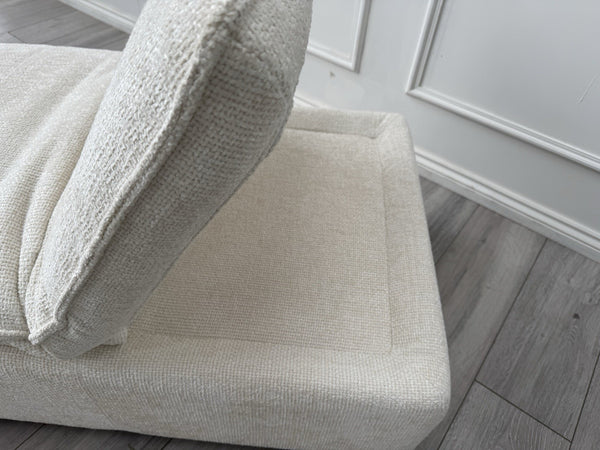 Furniture Village Starlight White Fabric Large Footstool Adjustable Chair10