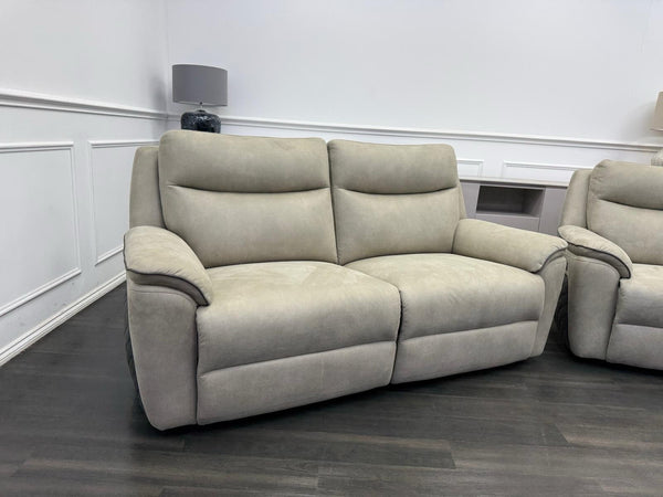 LAZY BOY Lyle Power Recliner 3+3 Seater Sofa Set In Taupe Fabric La Z Boy5