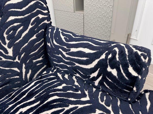 Furniture Village Sasha Accent Black And White Zebra Strip Fabric1