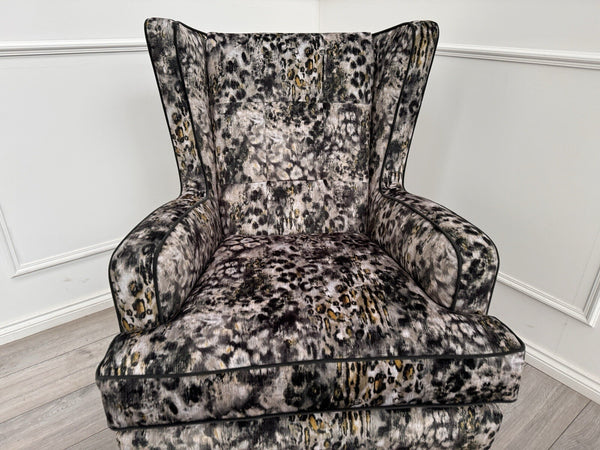 Parker Knoll Modern Classics Wing Chair Inca Smoke Fabric RRP £15957