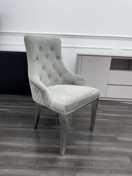 Furniture Village Dolce Grey Velvet knocker Dining Chair (Pre-sale, Read Desc)0