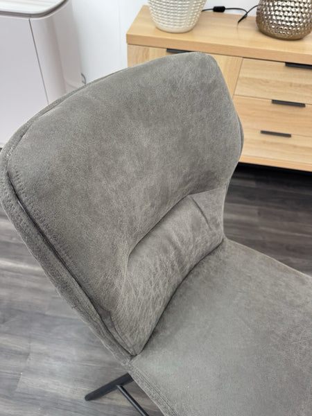 FV Loki Grey Fabric Swivel Dining Barstool With Handle (Choose Quantity)10