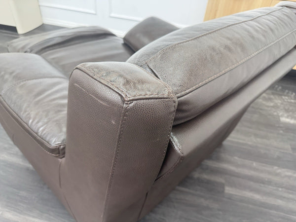 DFS Manual Recliner Armchair Brown Leather14