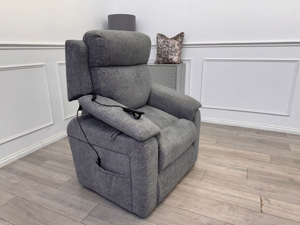 Furniture Village Kirk Lift and Rise Recliner Armchair Grey Fabric0