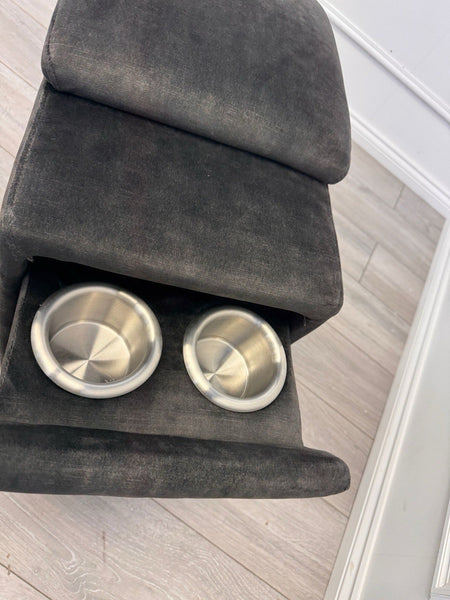 Sofology Radleigh Console Charcoal Velvet Cup Holders Storage3