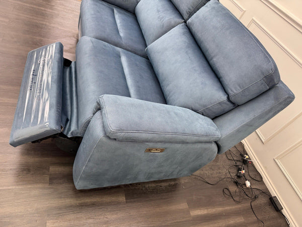 G PLAN Thornbury Power Recliner 3 Seater Sofa In Indigo Stingray Velvet Fabric13