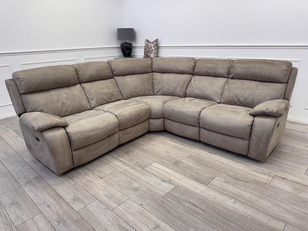 Furniture Village Moreno Power Reclining Corner Sofa In Beige Fabric15