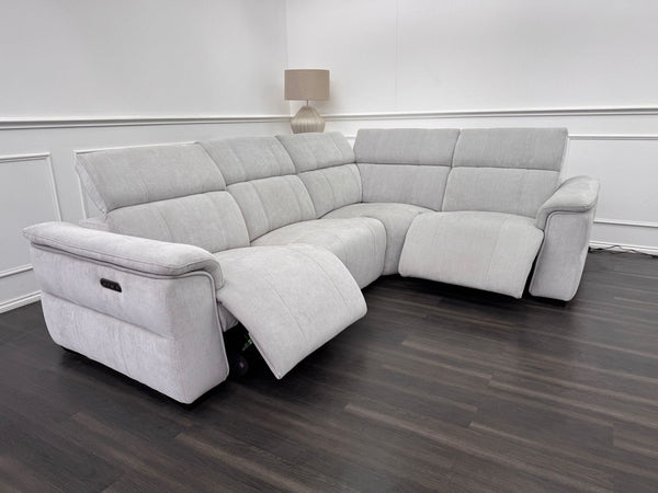 Furniture Village Inca Power Reclining Corner Sofa In Manhattan Stone14