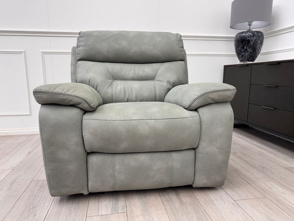 DFS Foster Manual Recliner Armchair Grey Velvet10