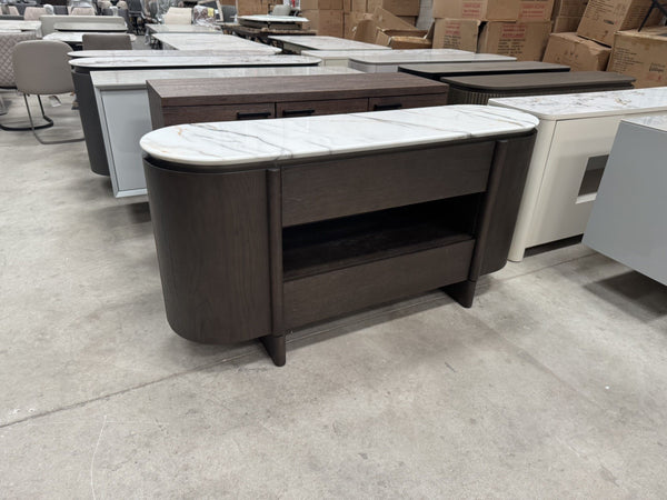 Furniture Village CAMINO Large 2 Door 2 Drawer Sideboard LED - Granite Top0