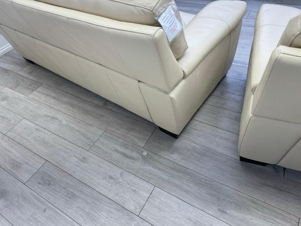 Furniture Village Hetty 3 +2 Seater Sofa Set in Cream/Off White Leather15