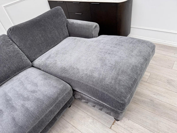 DFS Sydney RHF Corner Sofa Chaise End Charcoal Grey Chenille9