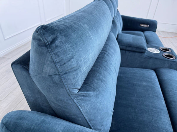 Sofology Renato 2.5 Seater Sofa + Centre Console Navy Blue Velvet Fabric18