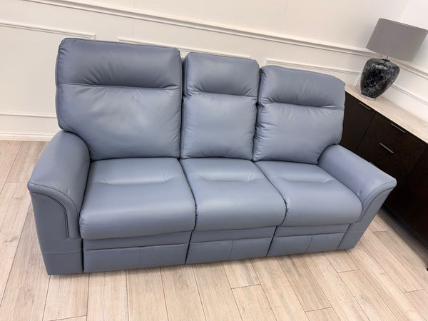 Parker Knoll Hudson 23 Roma Storm Leather Static 3 Seater Sofa RRP £41608