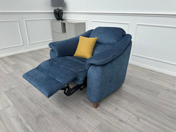 Jackson Power Recliner Armchair Stingray Indigo Fabric RRP £1,809