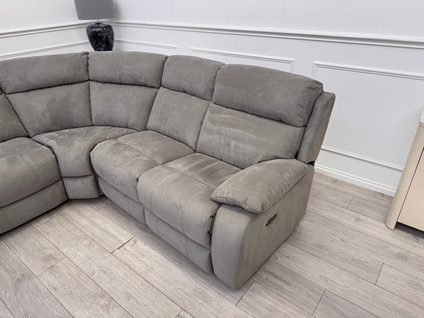 Moreno Large Corner Grey Fabric Power Recliner