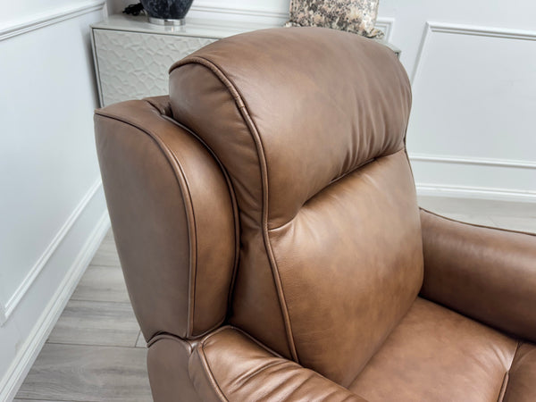 Parker Knoll Boston Leather Lift and Rise Recliner Armchair Brown Leather RRP £3445