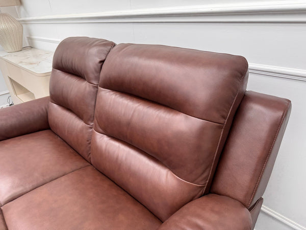Lazyboy Stafford Brown Leather 3 & 2 Static Sofa Set