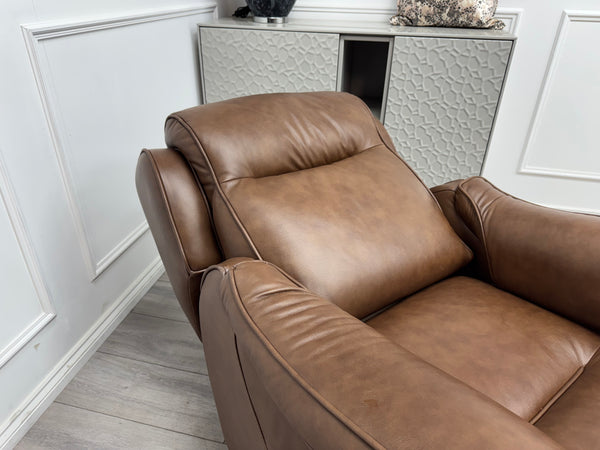 Parker Knoll Boston Leather Lift and Rise Recliner Armchair Brown Leather RRP £3445