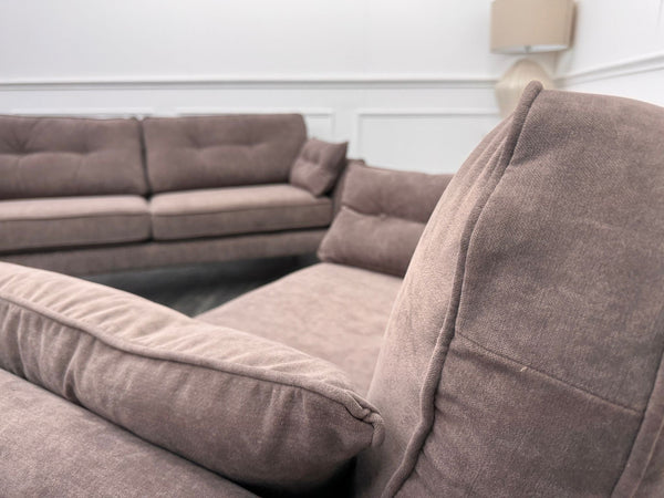 French Connection Zinc Mocha 4 Seater Sofa and Cuddle Loveseat Chair Sofa Set