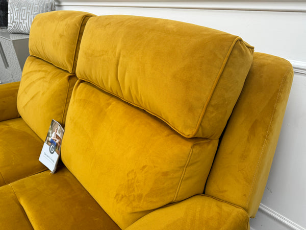 Thornbury/Harper 2+2 Seater Sofa Set Power Recliner Mustard RRP £7590