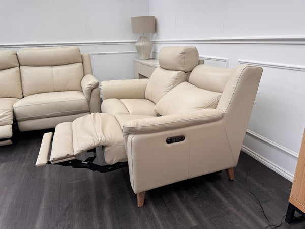 La Z Boy Kenzie Leather 3 & 2 Seater Power Recliner Sofa Set