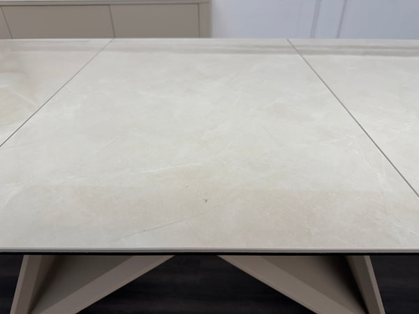 Mirage Large Extending Dining Table marble-effect ceramic top 180-240cm