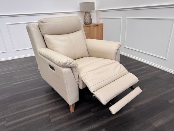 La Z Boy Kenzie Leather 3 Seater & Armchair Power Recliner Sofa Set