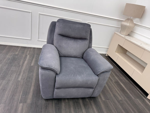 La Z Boy Austin Roxy Shadow Power Recliner Fabric Armchair