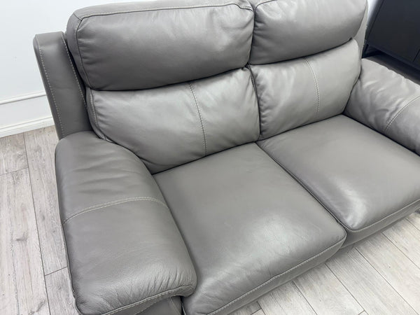 Missouri Grey Leather 3 & 2 Seater Power Recliner Sofa Set