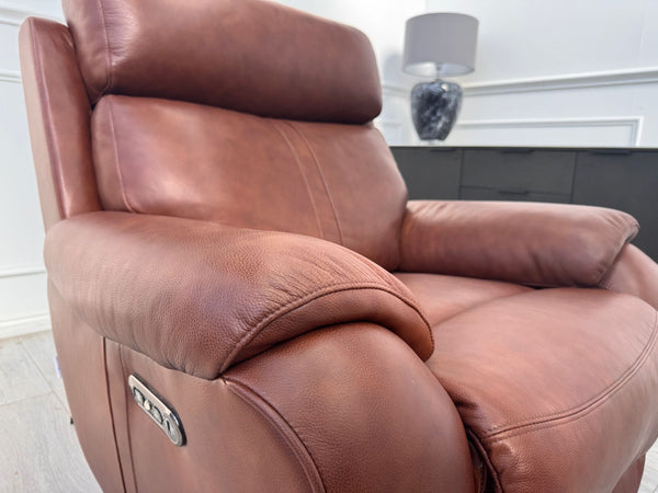 La-Z-Boy Winchester Brown Leather Power Recliner Armchair