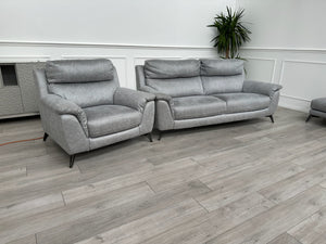 Contempo Grey 3 Seater Sofa Power Recliner Armchair RRP £3,785