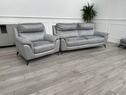 Contempo Grey 3 Seater Sofa Power Recliner Armchair RRP £3,785
