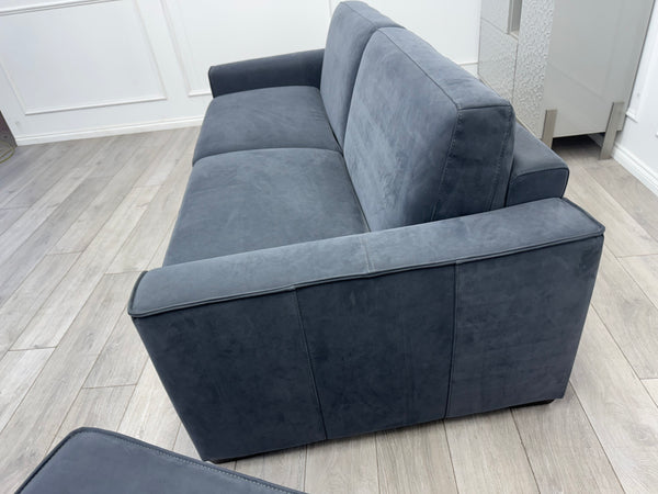 Sonno Electric 3 Seater Sofa Bed + 2x Armchairs Sofa Set Charcoal Grey + footstool