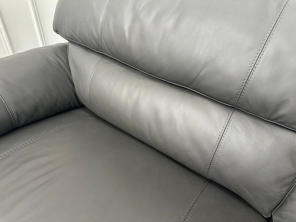 Cozee Dark Grey Leather 3+2 Seater Sofa Set
