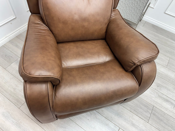 Parker Knoll Boston Leather Lift and Rise Recliner Armchair Brown Leather RRP £3445