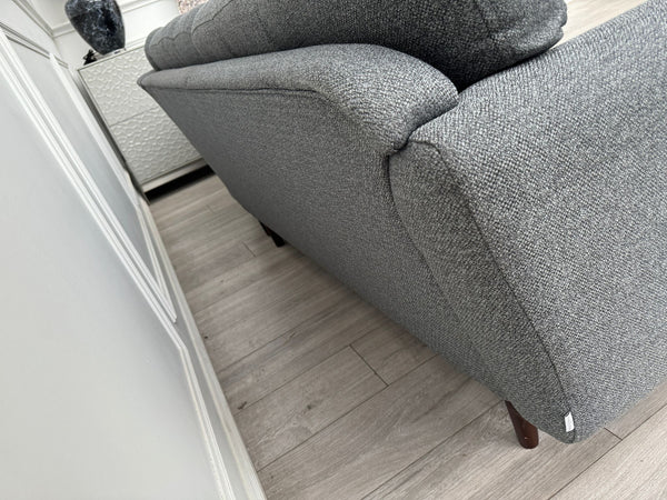 French Connection Grey Fabric Corner Sofa