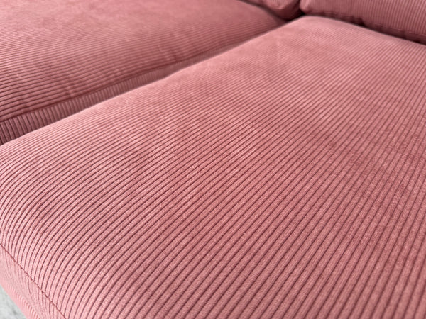 Maya Pink Cord Fabric 3+2 Seater Sofa Set Fast Delivery Available