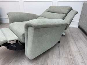 Parker Knoll Colorado Duck Egg Blue Fabric Armchair Power Recliner