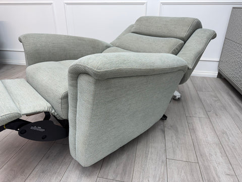 Parker Knoll Colorado Duck Egg Blue Fabric Armchair Power Recliner