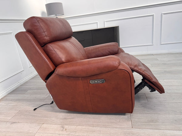 La-Z-Boy Winchester Brown Leather Power Recliner Armchair