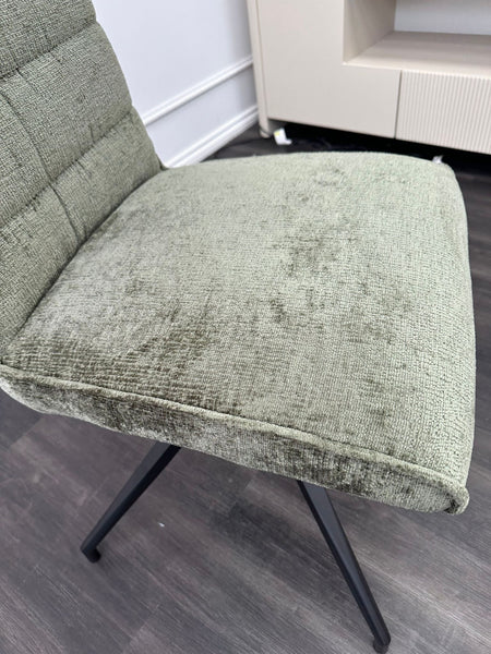 FV Saturn Green Fabric Swivel Dining Chair (Choose Quantity)