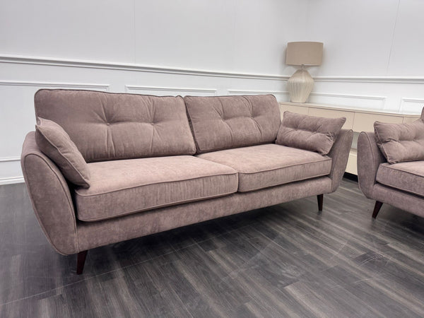 French Connection Zinc Mocha 4 Seater Sofa and Cuddle Loveseat Chair Sofa Set