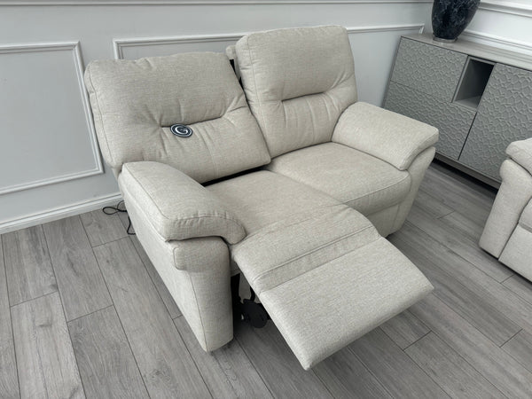 G Plan Seattle Cream Fabric 2+2 Seater Power Recliner Sofa Set