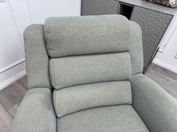 Parker Knoll Colorado Duck Egg Blue Fabric Armchair Power Recliner