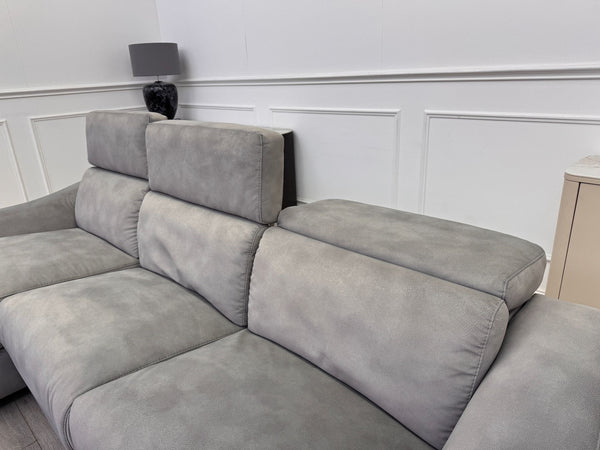 Xavier 3 Seater Fabric Power Recliner Chaise End Sofa L Shape Corner